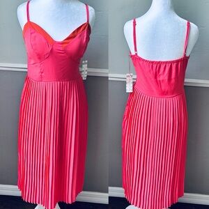Bailey Blue Pink Pleated Midi Sundress - Women - Medium